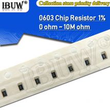 100PCS 0603 1% Rezystor SMD 0R ~ 10M 1/10W 0 1 10 100 150 220 330 470 ohm 1K 2.2K 10K 100K 1M 0R 1R