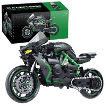 Klassische Stadt Racing Motorrad Technische DIY Blöcke Motorrad Modell MOC Ziegel Sets Geburtstag Geschenke für Jungen Erwachsene Kinder Spielzeug 1:8