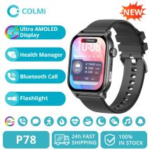 2024 COLMI P78 1.95 ''HD AMOLED Smartwatch Torcia Chiamate Vocale 100+ Modalità Sportive Monitoraggio della Salute Smart Watch Uomo Donna