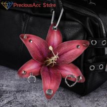 Simulation Lilie Blume Schlüsselanhänger Kreative Anhänger Rucksack Dekoration Zubehör Geschenke