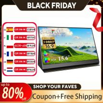 Monitor portatile UPERFECT 15.6 pollici FHD 1080P USB C 3.1 HDMI Gaming Display IPS Ultra-sottile con Cover intelligente e altoparlanti HDR Plug & Play