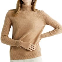 Cashmere Sweater Women's Knitted Sweaters 100% Merino Wool Turtleneck Long Sleeve Pullover Autumn Winter Clothes Vintage Jumpers