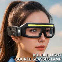 New XTE multifunctional glasses light with Type-C charging, warning headlamp, compact and portable, touch-sensitive headlamp