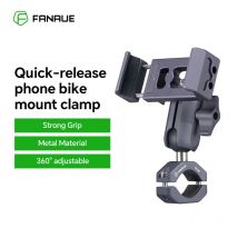 FANAUE Aluminiumlegierung Motorrad Handyhalter Elektrofahrzeug Fahrrad Reiten Navigation Schnellspanner Stoßfeste Halterung
