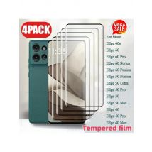 4Pack High-Definition Tempered Glass for Motorola Moto Edge 60 Fusion 60 Stylus 50 Ultra 30/40 Pro 50 Neo Scratch-Resistant Film