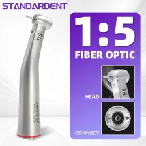 X95L Dental Low Speed 1:5 Contal Winkel Erhöhen Handstück LED Fiber Optic Push Button Inner Wasser Spray Handstück