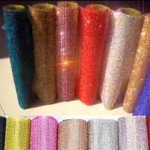 24*20cm Strass Trim SS6 2mm Glas Hot Fix Applique Hochzeit Dekoration Strass Kristall Transfer Blatt kleidung DIY Zubehör