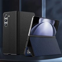 Etui z prawdziwej skóry do Samsung Galaxy Z Fold 6 7 Etui Magnetic Flip Coque do Samsung Z Fold6 Fold7 Pokrowiec na telefon ze skóry bydlęcej