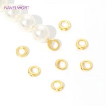 20 Stück 18 Karat vergoldete Verbindungsringe, Endkappen für Schmuck, Messing-Endperlen, Endperlen, DIY-Schmuckherstellungszubehör