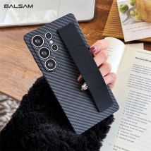 Luxus Carbon Faser Muster Silikon Handgelenk Strap Fall Für Samsung Galaxy S25 S24 S23 Ultra Plus Stoßfest Harte PC Dünne Abdeckung