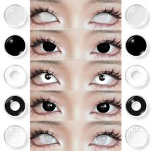 AMARA Cosplay Kolorowe soczewki kontaktowe do oczu Anime Eye Lens Czarne soczewki Białe soczewki kontaktowe Kosmetyczne kolorowe soczewki Oczy 1 para