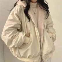 Smvp Winter Verdicken Warme Parkas Frauen Mode Doppelseitige Mit Kapuze Fleece Mantel Damen Koreanische Lose Lange Sleeve Zip Up Jacken