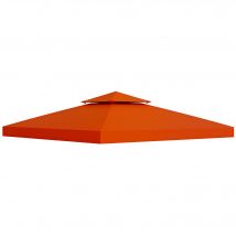 Outsunny-Techo de Reemplazo, Estructura de Carpa Cenador Rojo, 3x3m