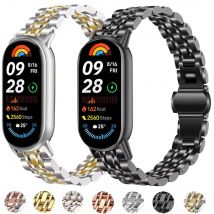 Cinturino in metallo per Xiaomi Band 10 9 8 Cintura Smartwatch in acciaio inossidabile Mi Band 9 Bracciale Miband 10 Accessori per cinturini