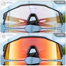 Kapvoe okulary rowerowe fotochromowe dla mężczyzn okulary do roweru górskiego damskie okulary sportowe do biegania UV400