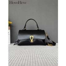 Neue Rindsleder Echtes Leder Handtasche Tote Frauen Einzelnen Schulter Tasche Haspe Mode Designer Elegante Büro Damen Umhängetaschen