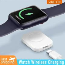 Caricabatterie rapido Wireless magnetico VIKEFON per Apple Watch series 9 8 7 6 SE tipo C per iPhone