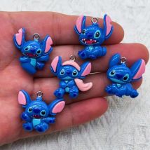 10 Stück Cartoon-Hund-Harz-Charms für DIY-Schmuckherstellung, niedliche Ohrringe, Halskette, Schlüsselanhänger, Zubehör, Anhänger, Material