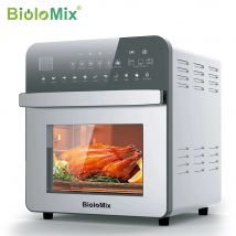 BioloMix- horno freidora de aire sin aceite acero inoxidable de doble calefacción, horno libre de aceite, tostadora Rotisserie y deshidratadora, 11 en 1, 15 L, 1700 W