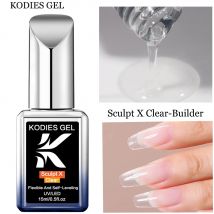 KODIES GEL Sculpt X Clear Builder Nagelgel in einer Flasche, transparenter Konstruktionsgelpoliermittel für Nägel, Kunstverlängerung, langlebig