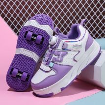Kinder Skates Turnschuhe Wanderschuhe abnehmbare Räder Kinder Roller für Teenager Kinder zwei Räder Rollschuhe