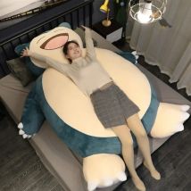 150cm riesige Pokemon Snorlax Anime Plüschtiere große Pokémon Plüsch tier Kawaii halbfertige Leder Holster Kissen Geschenk für Kinder