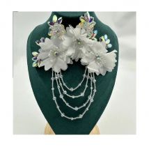 5PCS  rhinestone flower Sequin patches 3D Flower DIY Clothing