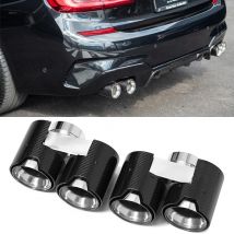 Quad Carbon Fiber Auspuff Spitze Für BMW G20 G21 330i 320d 330d 325i 330e Schalldämpfer Spitze Auspuff Düse Auspuffrohr endrohr