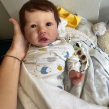 20-22 Zoll Saskia handgemachte lebensechte bemalte handgemachte lebensechte Reborn Baby Mu Ettas Reborn Silikon Reborn Baby