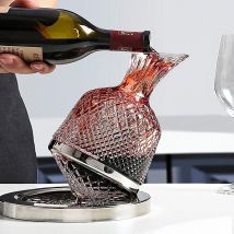 Bicchiere Decanter rotante 360 in cristallo di alta qualità 1500ml Decanter Dispenser per vino aeratore specchio brocca regalo decorazione Bar
