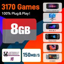 Retrobat-Spielkarte mit 3170 Spielen für N64/SNES/Neo Geo für ROG Ally/LEGION GO/AYANEO/OneXPlayer/Steam Deck Windows Handheld und PC