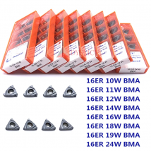 10 szt. płytek z węglika spiekanego 16ER 16IR 8W 9W 10W 11W 12W 14W 16W 18W 19W 20W BMA do tokarek metalowych, obróbki gwintów CNC, narzędzia do cięcia