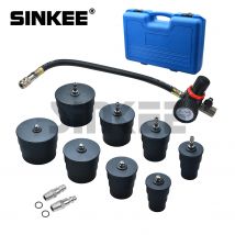 Kit tester per perdite di pressione dell'aria del caricatore del sistema turbo da 9 pezzi con 4 paia di adattatori a gradini per la maggior parte delle auto