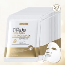 LAIKOU Corea Lumaca Collagene Essenza Maschera Foglio idratante Maschera antirughe Rassodante Cura della pelle 25g * 20 pezzi