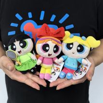 15 cm Sport Series Powerpuff Girls Plüsch-Schlüsselanhänger, süßer Anhänger, beliebte Cartoon-Puppe, Tasche zum Aufhängen, Geschenk
