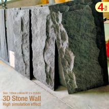 4 Stück 120 x 60 cm Home Decor 3D PVC Holzmaserung Wandpapier Ziegel Stein Tapete 3D Wandpaneel Wohnzimmer Schlafzimmer Wandaufkleber Dekor