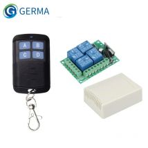 GERMA Universal Wireless Fernbedienung Schalter DC 12V 4CH Relais Schalter Empfänger Modul + 4 kanal RF fernsender DIY