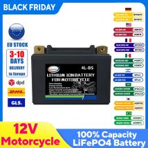 Batteria per moto 12V LiFePO4 agli ioni di litio 4L-BS 160CCA Dimensioni-113x70x89mm Batteria agli ioni di fosfato di litio incorporata con scheda BMS