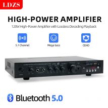 LDZS Bluetooth 5.1 Amplificatore audio stereo Ricevitore 6 canali Home Theater Audio Stereo Componenti del sistema Amplificatore domestico Radio FM
