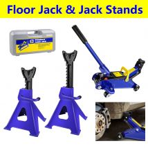 Zestaw: 2-tonowy hydrauliczny podnośnik podłogowy i 3-tonowe kolumny podnośnicze, regulowany, wytrzymały, przenośny podnośnik kółkowy do naprawy opon samochodowych.