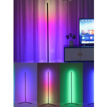 Corner Floor Lamp RGB LED, Remote Control Dimmable Color Changing, Modern Mood Lighting for Home Decor