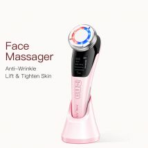 ANLAN EMS Massaggiatore facciale Microcorrente Massaggio lifting viso Impacco caldo freddo Pulizia profonda Dispositivo di bellezza per la cura del viso