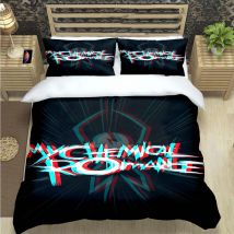 Hot M-Mikey Way-My Chemical Romance Print Bedding Sets Bed Supplies Set Comforter Set  Teens Girls Cartoon Twin Single Kid Gift