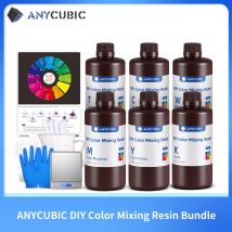 Anycubic Fascio di resina per miscelazione colori fai-da-te Polimerizzazione UV 405nm Fotopolimero standard fotossensibile a polimerizzazione rapida per stampante 3D LCD