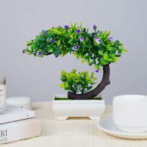 Piante artificiali Bonsai piccolo albero simulazione vaso piante fiori finti tavolo ornamenti in vaso per giardino casa Hotel decorazione