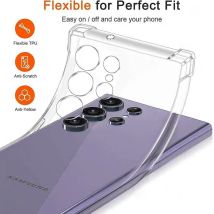 Klare Hülle für Samsung Galaxy S25 S24 S23 S22 S21 Plus Ultra stoßfeste Hülle A53 A34 A54 5G Ultradünne Rückseite