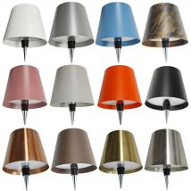 Lampada moderna per bottiglia di vino in metallo Lampada da tavolo da ristorante senza fili a LED con batteria ricaricabile USB per la cena