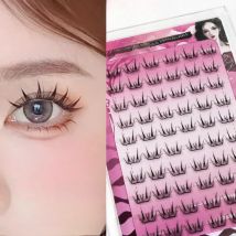 Self Adhesive Fluffy Cluster Individual Eyelashes No Glue Needed Korean Fashion Manga Lash Extension Ideal for Daily Makeup