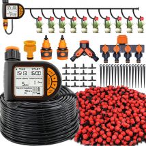 5-50M 1/4 "zestaw do nawadniania ogrodowego z inteligentnym timerem IPX5 wodoodporny LCD automatyczny kontroler nawadniania może być używany zestaw roślin do trawników wodnych
