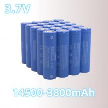 14500 3800mAh 3.7V High-Capacity Rechargeable Li-Ion Battery — Suitable for Electric Toothbrushes, Razors and LED Flashlights